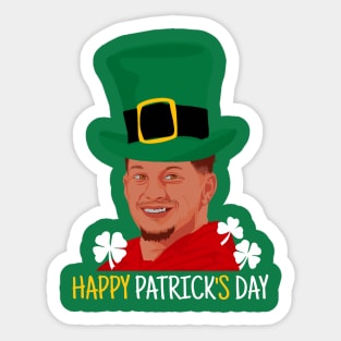 St patricks day - Patrick mahomes funny Sticker